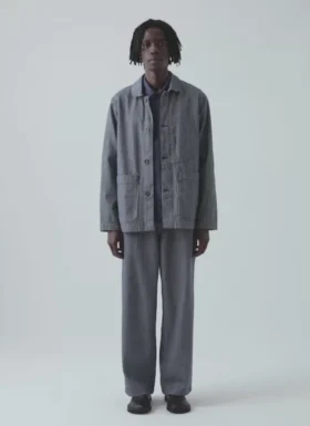 Hickory Stripe Denim Chore Jacket