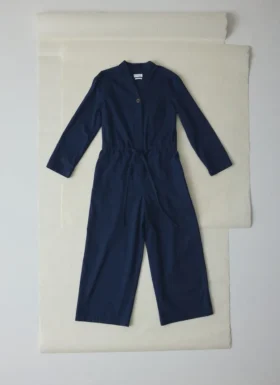 Indigo Cotton Twill Jumpsuit