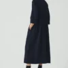Indigo Cotton Twill Shirt Dress