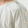Irregular Stripe Gathered Smock Top