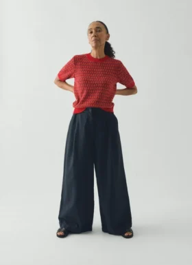 Jacquard Knitted Cotton Top