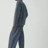 Jude Stripe Wide Leg Denim Trousers
