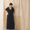 Knitted Linen Cotton T Shirt Dress
