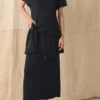 Knitted Linen Cotton T Shirt Dress