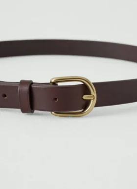 Laperruque Slim Leather Buckle Belt