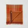 Large Check Boiled Wool Scarf