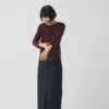 Lia Cotton Boat Neck Tee