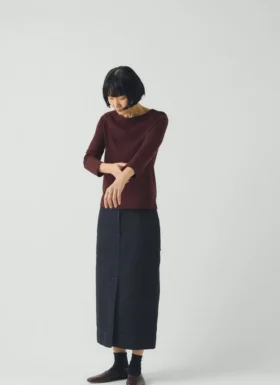 Lia Cotton Boat Neck Tee