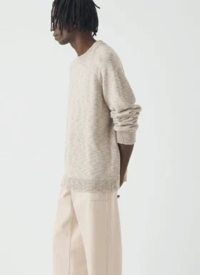Linen Cotton Crew Neck Sweater
