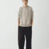 Linen Cotton Crew Neck Sweater