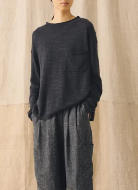 Linen Cotton Fine Knit Sweater