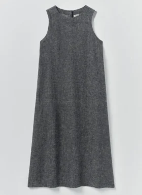 Linen Cotton Twill Apron Shift Dress