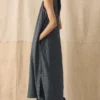 Linen Cotton Twill Apron Shift Dress