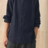 Loop Button Linen Shirt