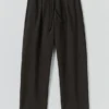 Loopback Jersey Pleated Pants