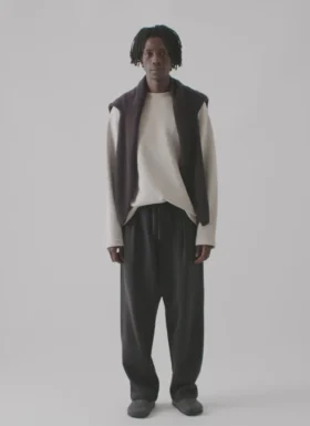 Loopback Jersey Pleated Pants