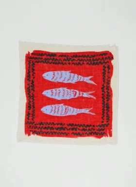 Market Fish Linen Bandana