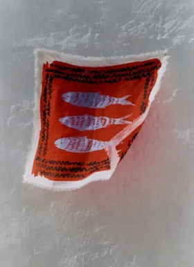 Market Fish Linen Bandana