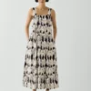 Market Fish Print Cotton Poplin Dress