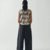 Market Fish Print Cotton Poplin Top