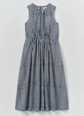 Martha Natural Dye Stripe Cotton Dress