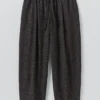 Minako Check Cotton Cashmere Pants