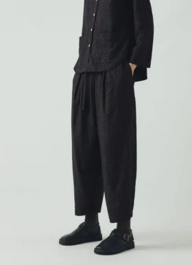 Minako Check Cotton Cashmere Pants