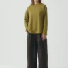 Mock Neck Cotton Hemp Sweater