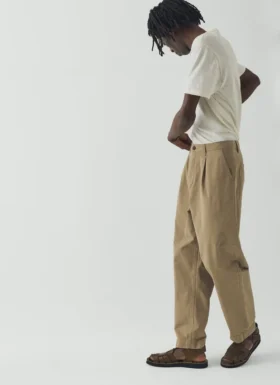 Otto Pleated Cotton Twill Pants