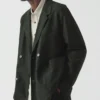 Overdyed Micro Houndstooth Cotton Blazer