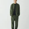 Overdyed Stripe Elasticated Cotton Linen Pants
