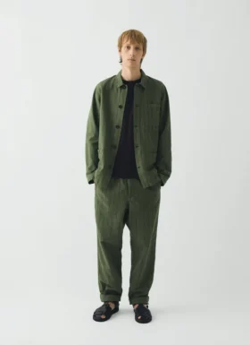 Overdyed Stripe Elasticated Cotton Linen Pants