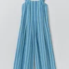 Oyo Stripe Cotton Jumpsuit