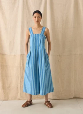 Oyo Stripe Cotton Jumpsuit