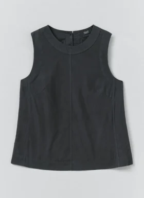 Panelled Garment Dyed Sleeveless Top
