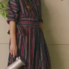 Pantry Stripe Cotton Wrap Dress