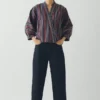 Pantry Stripe Cotton Wrap Shirt