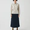 Patch Pocket Organic Indigo Denim Skirt
