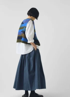 Patchwork Knitted Wool Gilet