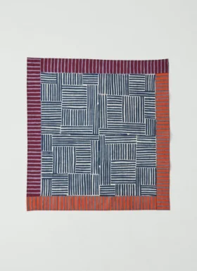 Patchwork Stripe Block Print Bandana