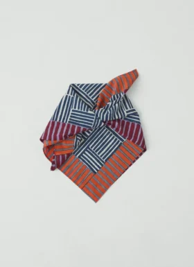 Patchwork Stripe Block Print Bandana