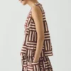 Patchwork Stripe Block Print Top