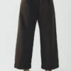 Pleat Front Garment Dyed Cotton Pants