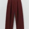 Pleat Front Organic Cord Pants