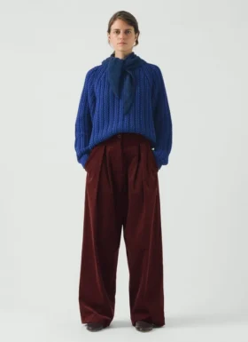 Pleat Front Organic Cord Pants