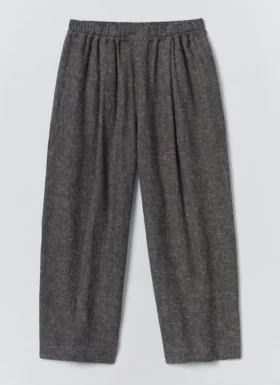 Pleated Linen Cotton Twill Pants