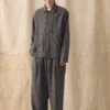 Pleated Linen Cotton Twill Pants