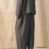 Pleated Linen Cotton Twill Pants