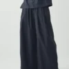 Pleated Pull On Cotton Poplin Pants