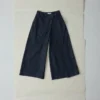 Pleated Wrap Denim Culottes